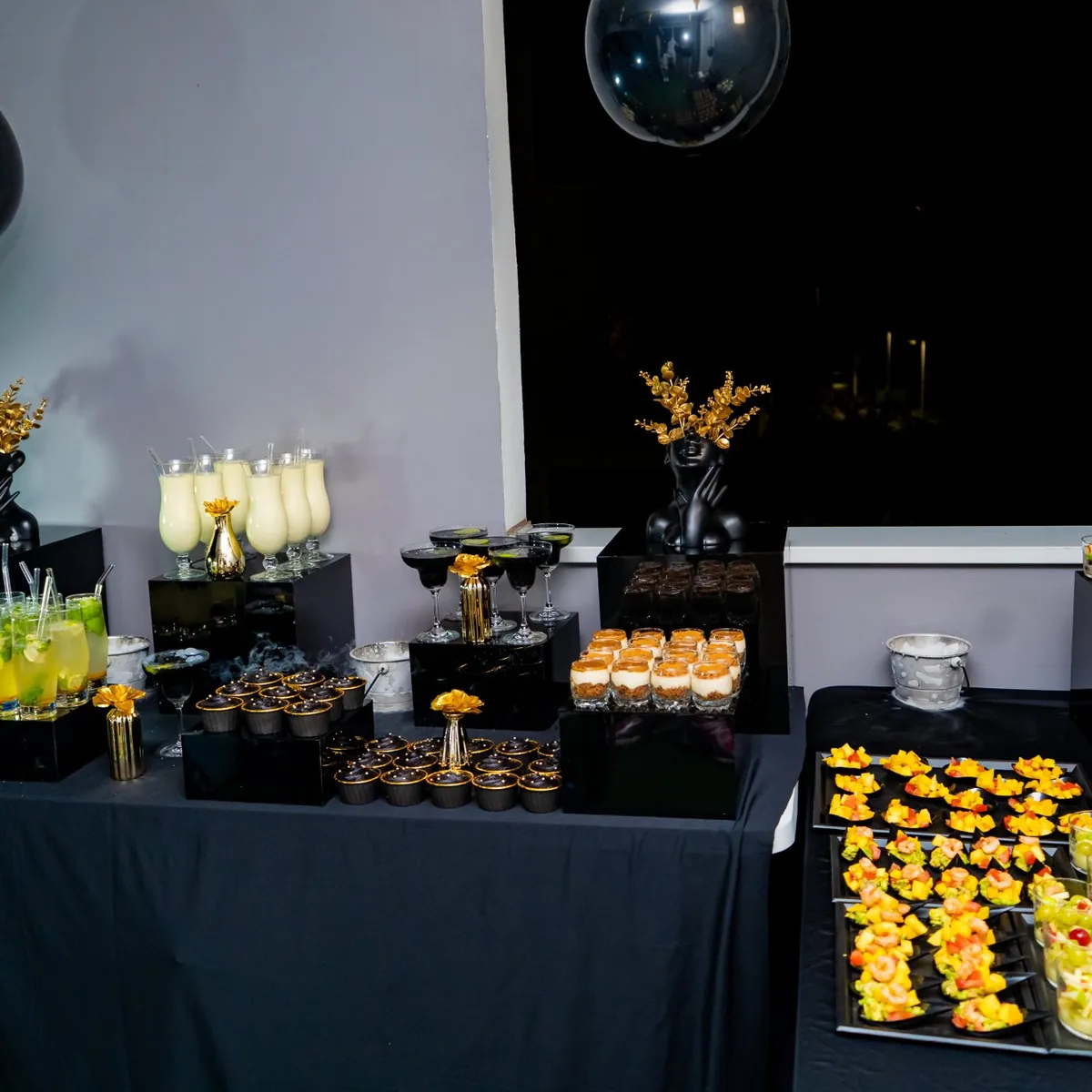 Vue panoramique — buffet anniversaire prestige — Prestige Unions traiteur Lyon